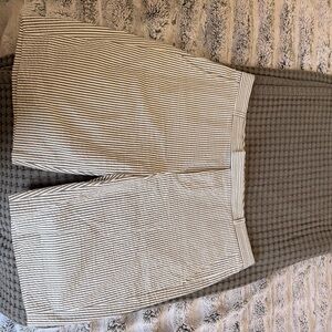 Banana Republic Striped Blue and White Bermuda Women Shorts